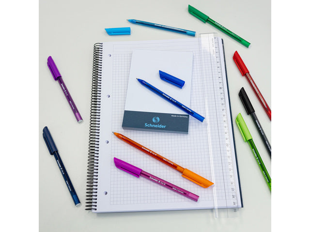 Balpen Schneider Vizz M etui a 10st. ezel. kleuren