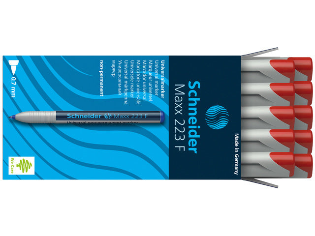 Universeller Marker Schneider Maxx 223 F, nicht permanent, rot