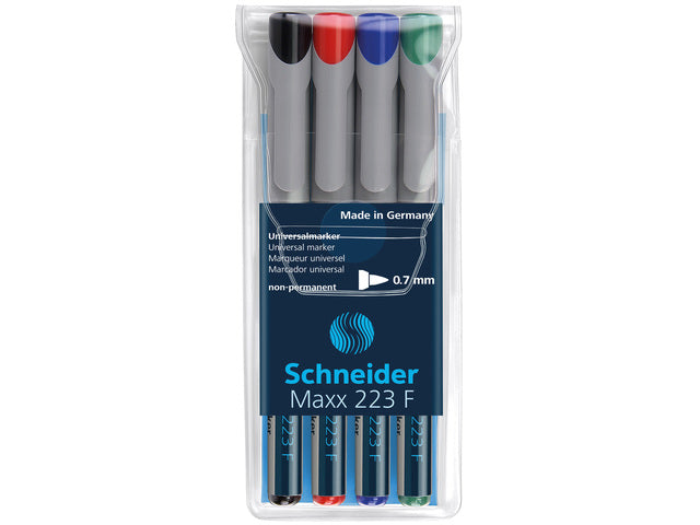 Universeller Marker Schneider Maxx 223 F, nicht permanent, mit 4 Stück sortiert