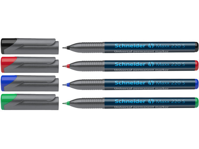 Universele marker Schneider Maxx 220 S permanente etui a 4 stuks assorti