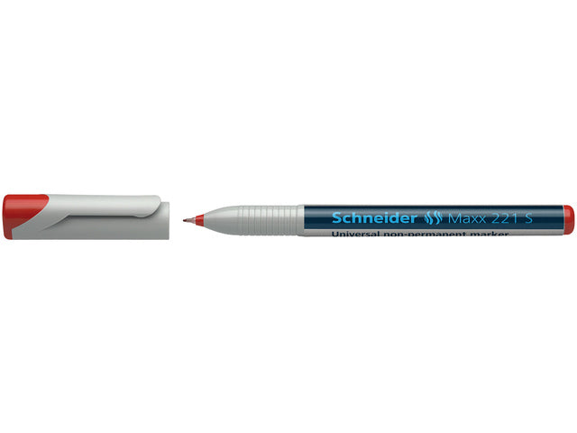 Universeller Marker Schneider Maxx 221 S, nicht permanent, rot