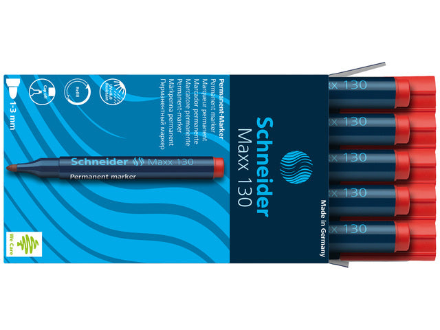 Marker Schneider Maxx 130 Permanent Ronde Punt Rot