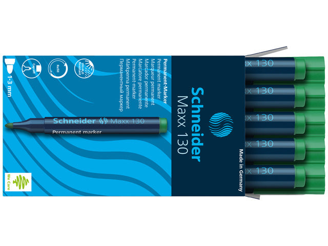 Marker Schneider Maxx 130 permanente ronde punt groen