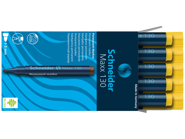 Marker Schneider Maxx 130 permanente ronde punt geel