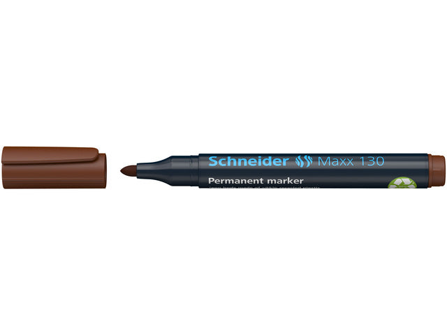 Marker Schneider Maxx 130 permanente ronde punt bruin