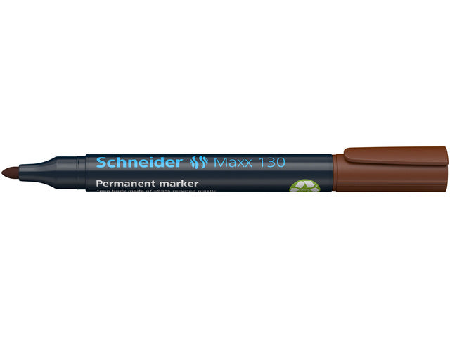 Marker Schneider Maxx 130 permanente ronde punt bruin
