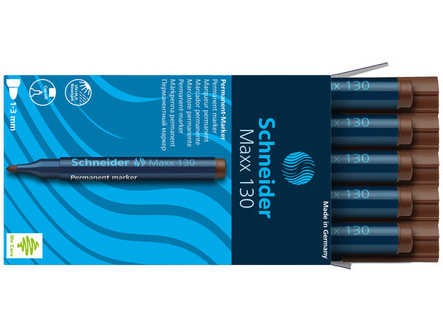 Marker Schneider Maxx 130 permanente ronde punt bruin