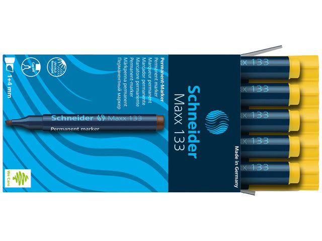 Marker Schneider Maxx 133 permanent beitelpunt gelb