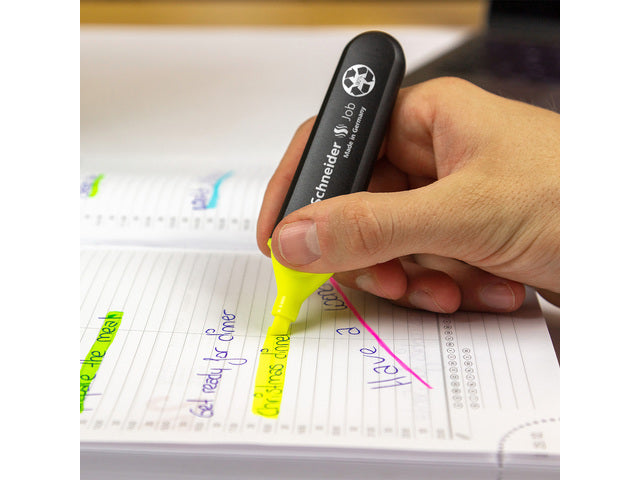 Textmarker Schneider Job 150, Etui mit 8 Stück, bunt sortiert
