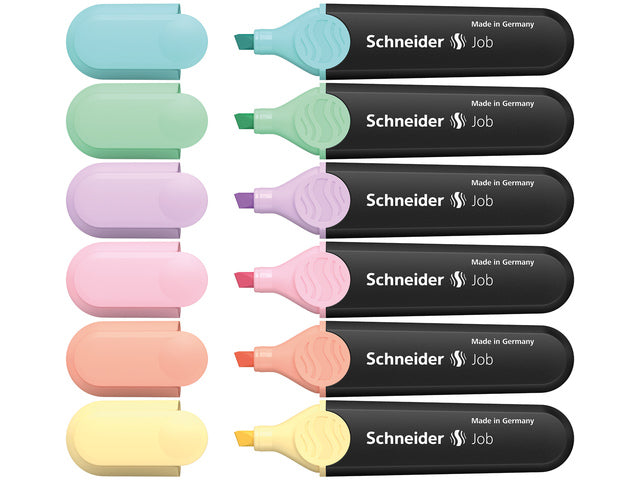 Textmarker Schneider Job pastell kleur ass. Etui zum 6.