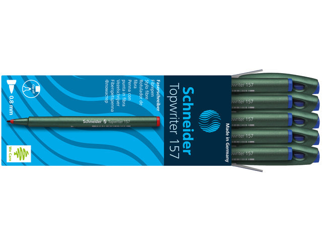Vezelpen Schneider Topwriter 157 0,8 mm blauw