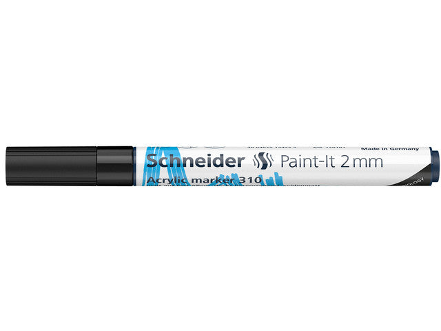 Acryl Marker Schneider Paint-it 310 2mm zwart