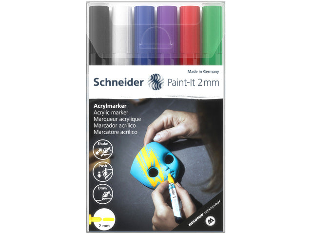Acryl Marker Schneider Paint-it 310 2mm etui 6st.