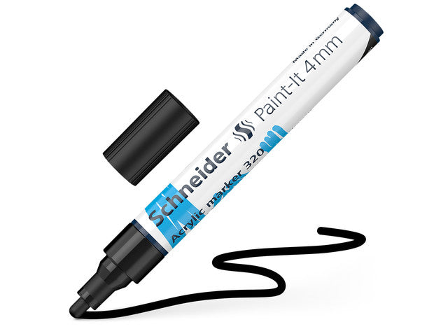 Acryl Marker Schneider Paint-it 320 4mm zwart