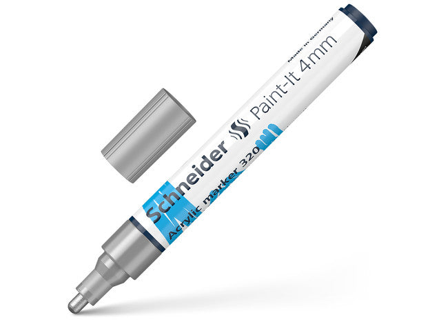 Acrylstift Schneider Paint-it 320 4mm zilver