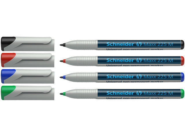Universeller Marker Schneider Maxx 225 M, nicht permanent, Etui mit 4 Stück