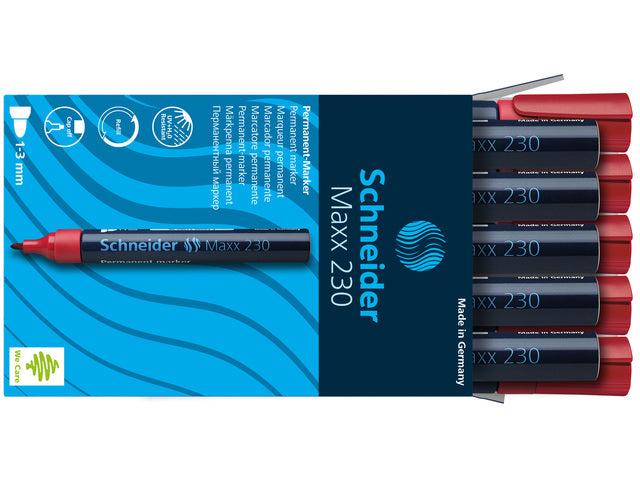 Marker Schneider Maxx 230 permanent rond punt rood