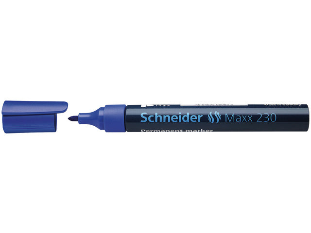 Marker Schneider Maxx 230 permanente ronde punt blauw