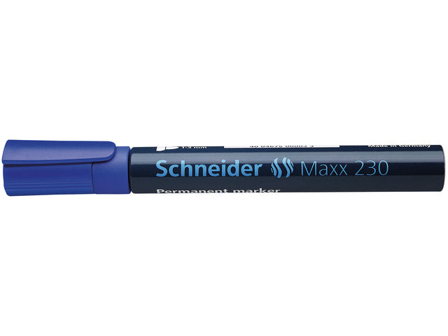 Marker Schneider Maxx 230 permanente ronde punt blauw