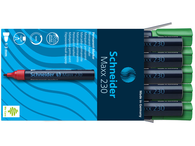 Marker Schneider Maxx 230 permanente ronde punt groen