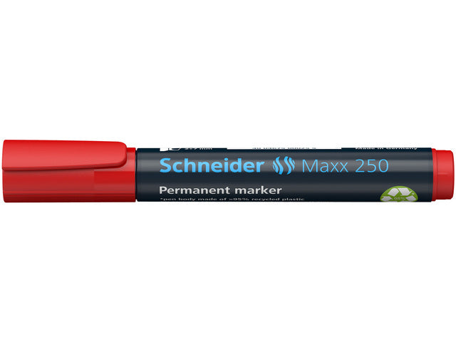Marker Schneider Maxx 250 permanent beitelpunt rood