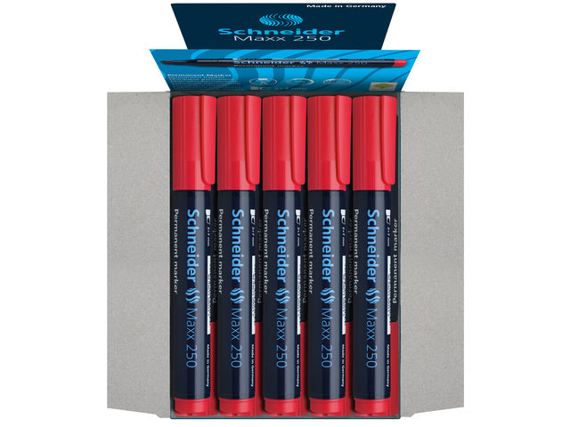Marker Schneider Maxx 250 permanent beitelpunt rood