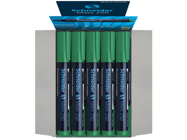 Marker Schneider Maxx 250 permanent beitelpunt groen