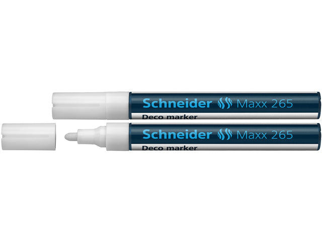 krijtmarker Schneider Maxx 265 wit. Set van 2 stuks