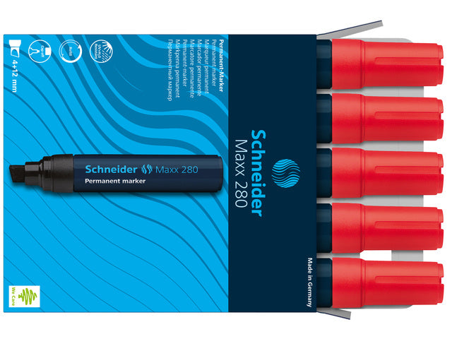 Marker Schneider Maxx 280 permanent beitelpunt rood