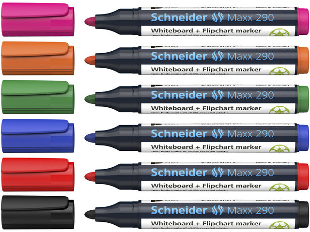 Boardmarker Schneider Maxx 290 assorti doos 5+1 gratis