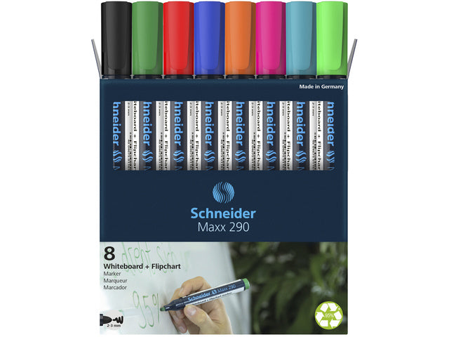Boardmarker Schneider Maxx 290 assorti doos 8 stuks