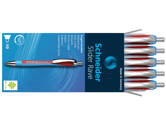 Balpen Schneider Slider Rave XB 1,4mm blauw-rood