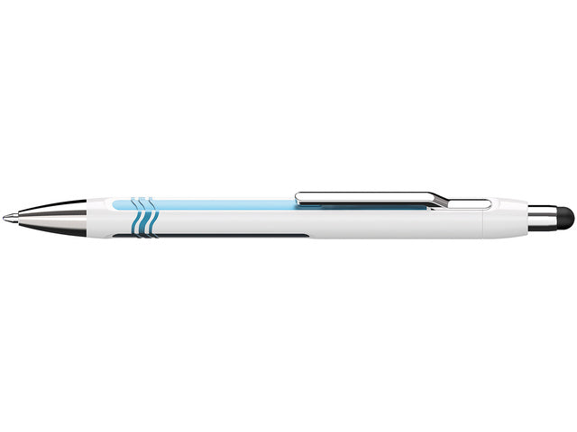 Balpen Schneider Epsilon Touch blau schrijvend, Gehäuse weiß/blau