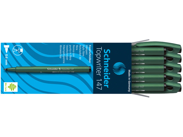 Vezelpen Schneider Topwriter 147 0,6 mm zwart