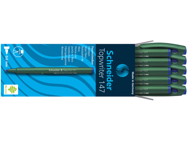 Vezelpen Schneider Topwriter 147 0,6 mm blauw