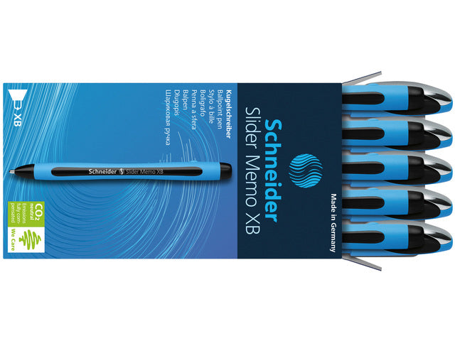 Balpen Schneider Slider Memo XB 1,4mm kogelbreedte zwart