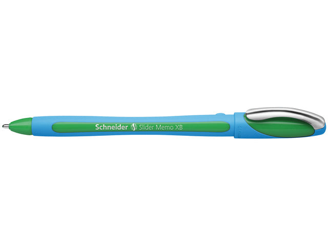 Balpen Schneider Memo XB 1,4mm kogelbreedte groen doos 10 stuks