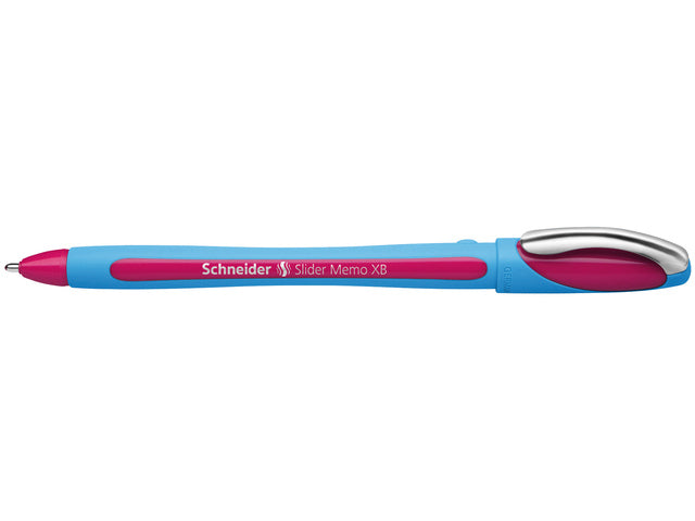 Balpen Schneider Memo XB 1,4mm kogelbreedte roze doos 10 stuks