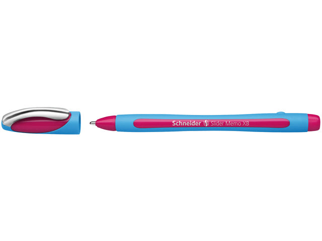 Balpen Schneider Slider Memo XB 1,4mm kogelbreedte roze