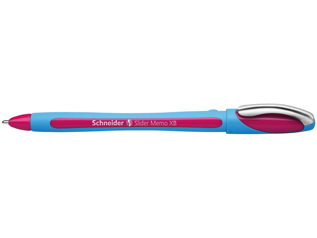 Balpen Schneider Slider Memo XB 1,4mm kogelbreedte roze