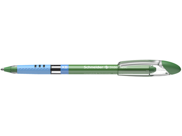 Balpen Schneider Slider Basic XB 1,4mm kogelbreedte groen