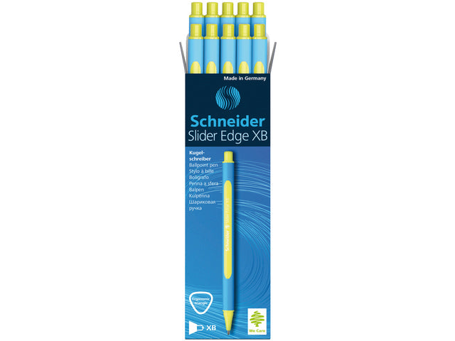 Balpen Schneider doos Slider Edge XB geel 10 stuks