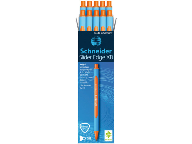 Balpen Schneider doos Slider Edge XB oranje 10 stuks