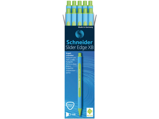 Balpen Schneider Slider Edge XB lichtgroen doos 10 stuks