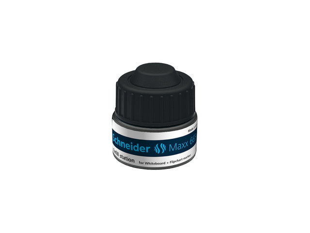 Navulinkt Schneider 665 voor marker 290 en 293 30ml zwart