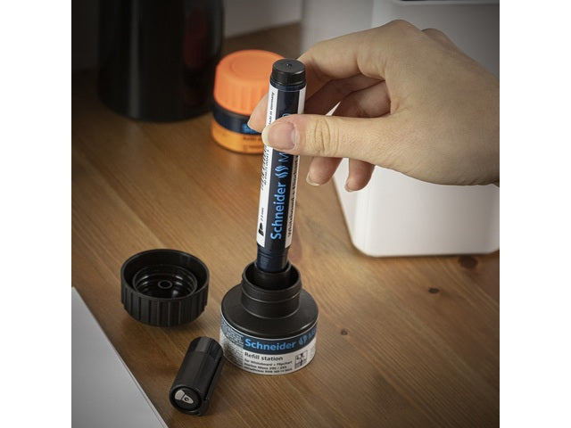 Navulinkt Schneider 665 voor marker 290 en 293 30ml zwart