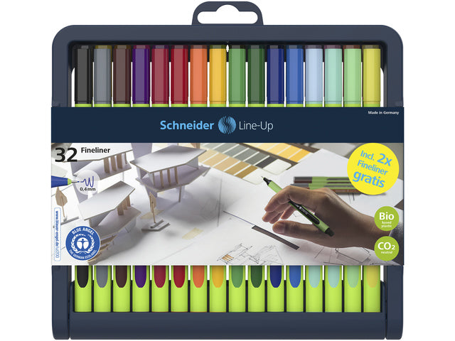 Fineliner Schneider Line-Up 0,4mm sortiert 32 Stück inkl. 2x gratis Line-Up Touch