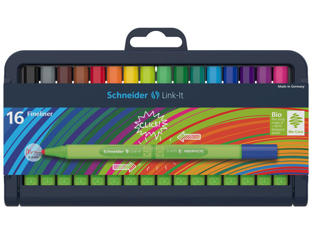 Fineliner Schneider Link-It 0,4mm sortiert 16 Stück