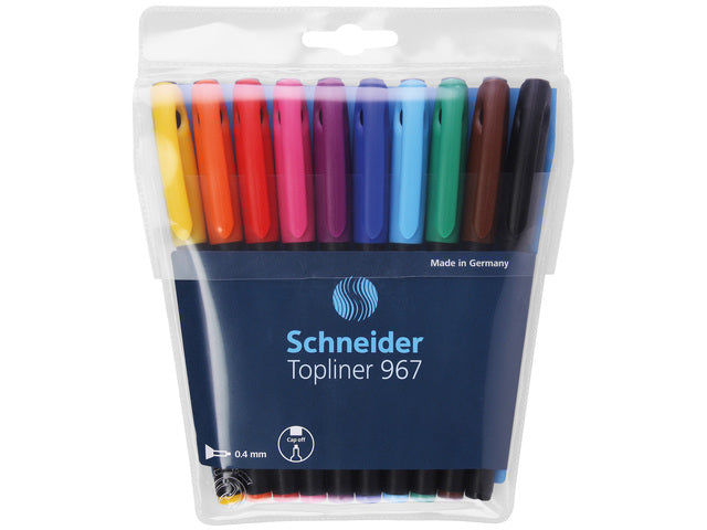 Fineliner Schneider Topliner 967 0,4mm Etui mit 10 Stück sortiert