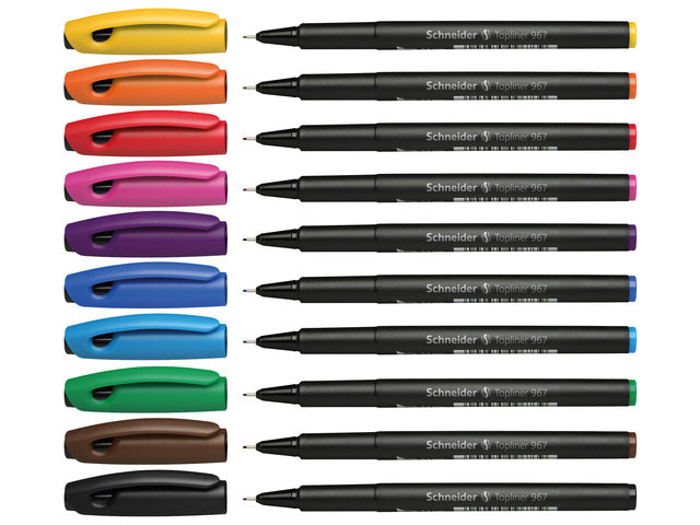 Fineliner Schneider Topliner 967 0,4mm Etui mit 10 Stück sortiert